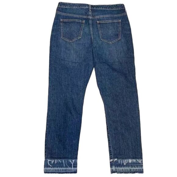 UNIVERSAL Thread Mid Rise Boyfriend Released Hem Frayed Distressed Jeans New wit - Picture 2 of 16